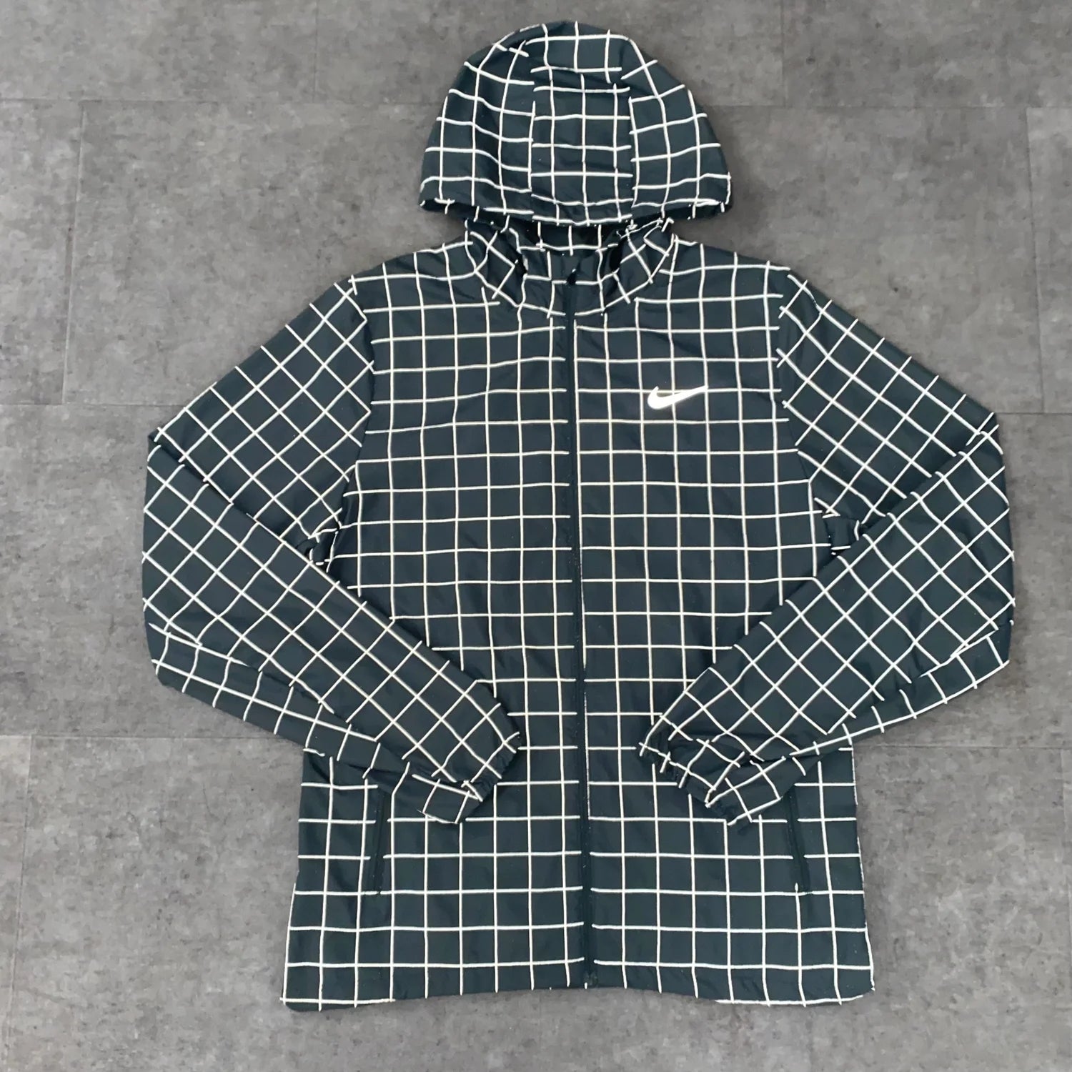 Khakilaser Perforated Check Wool Jacket
